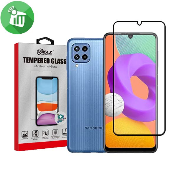 Vmax Screen Protector 2.5D Full Glue Full cover Tempered Glass For Samsung Galaxy M22 4G