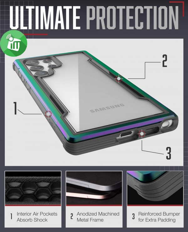 X-doria Defense Shield Series Case For iPhone Samsung Galaxy S22 Ultra