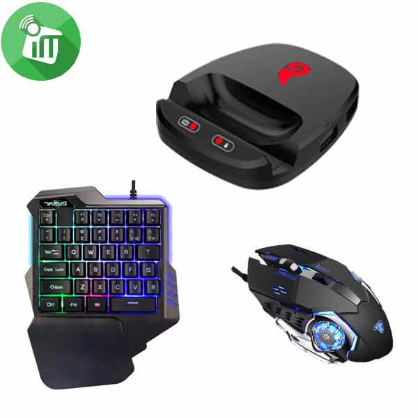 Gaming Keyboard Mouse Converter Set, RGB Mouse & Keyboard Combo Pack for PS3 / PS4 / PS5 / Xbox One / Nintendo Switch