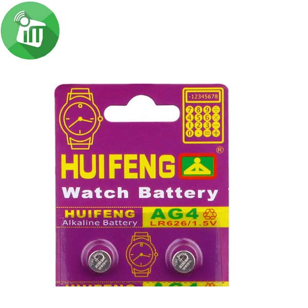 HUIFENG Alkaline Battery AG4 LR626 – 1.5V 2PCS