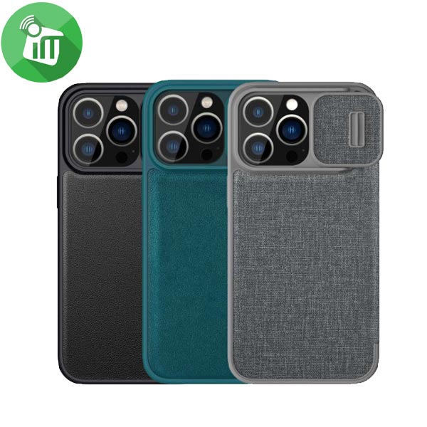 Nillkin Qin Pro Plain Leather + Cloth case for Apple iPhone 13 Pro Max