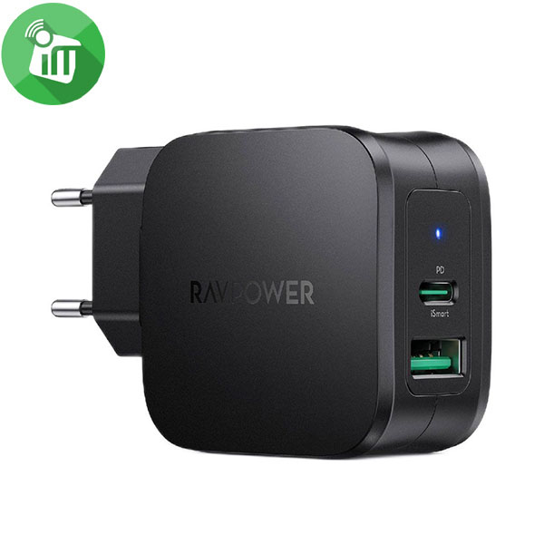 RAVPower RP-PC144 PD Pioneer 30W 2-Port Wall Charger