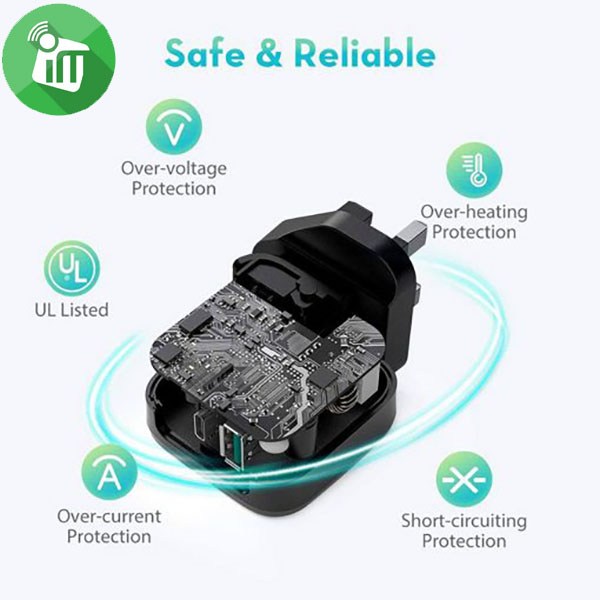 RAVPower RP-PC144 PD Pioneer 30W 2-Port Wall Charger 