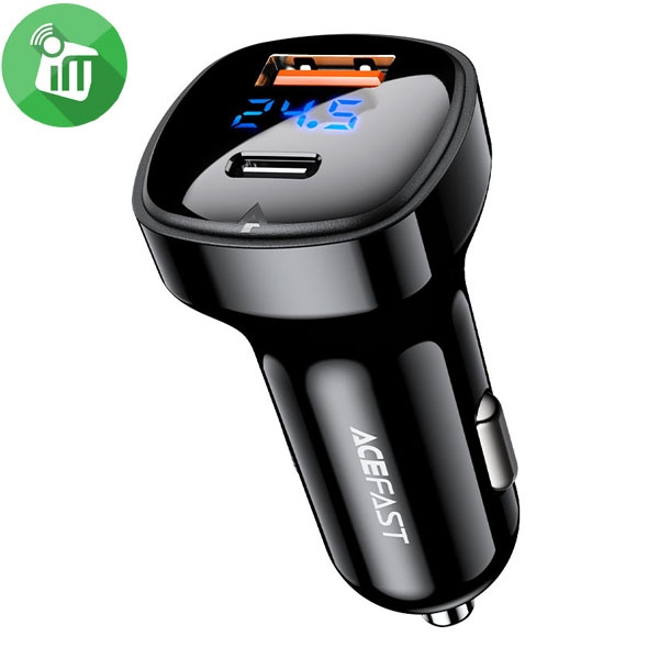 ACEFAST B4 66W Dual Port Car Charger with Digital Display