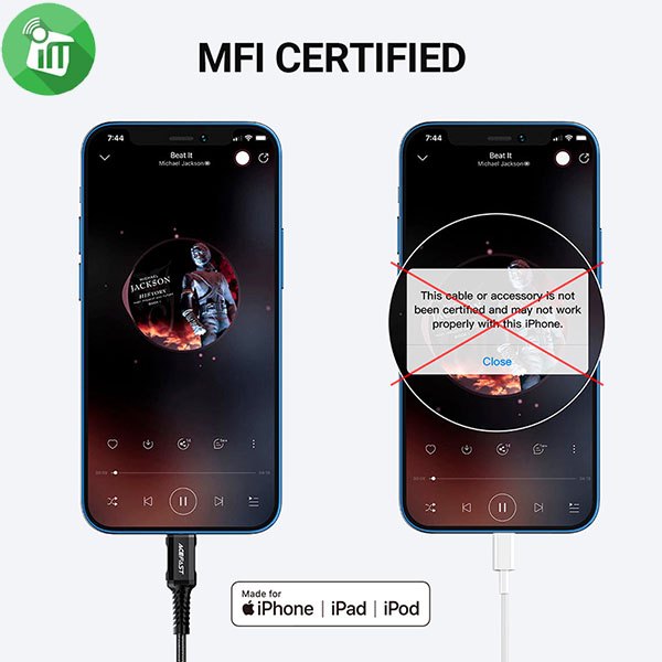 ACEFAST C1-05 Audio Cable Lightning to 3.5mm Female (0.18m/0.6ft)