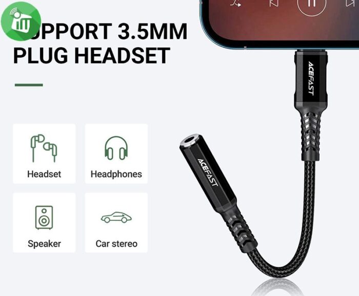 ACEFAST C1-07 Audio Cable USB-C to 3.5mm Female (0.18m/0.6ft)