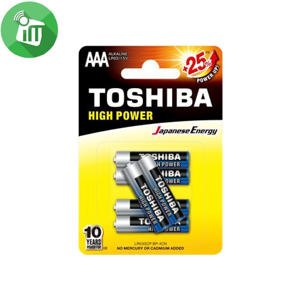 Toshiba High Power Alkaline AAA Batteries 1.5V 6PCS
