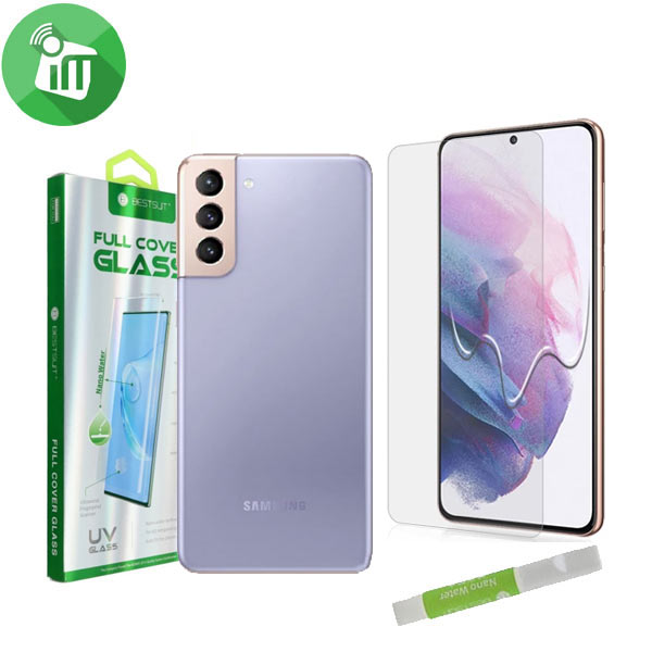 BESTSUIT UV Nano Full Glue Adhesive Tempered Full Cover Glass Screen Protector for Samsung Galaxy s21 Plus