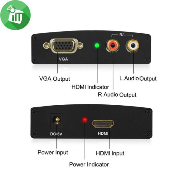 HDMI To VGA  Box Audio Video Digital Converter