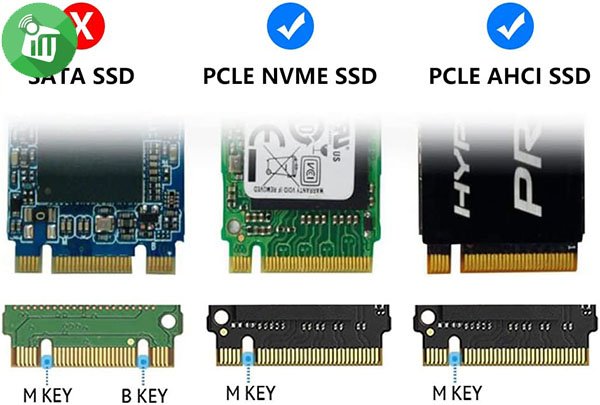 M.2 NGFF M-Key M.2 NVME Convert Card SSD for MacBook ProAir (2013-2017)