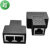 RJ45 Inline Coupler Splitter Dual Female Port