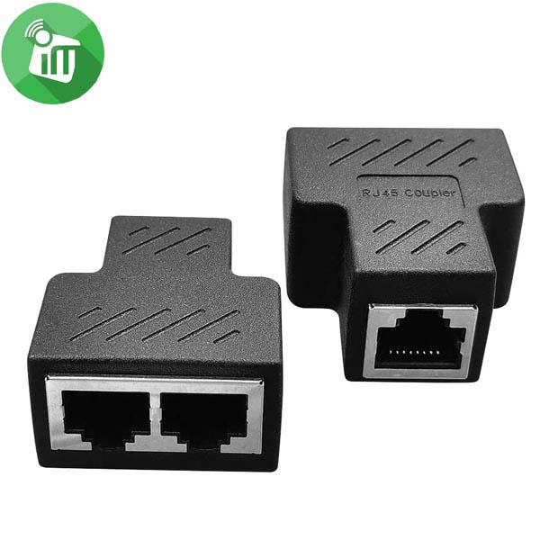 RJ45 Inline Coupler Splitter Dual Female Port