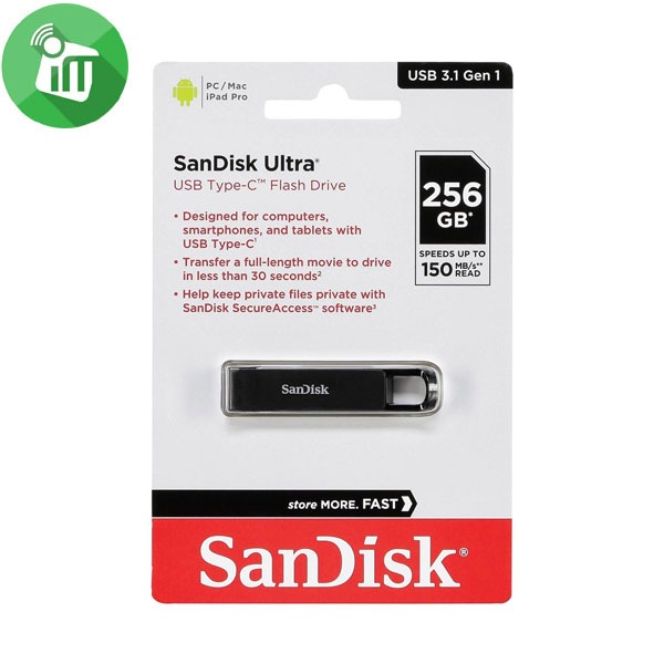 SanDisk Ultra USB 3.1 Gen 1 Type-C Flash Drive 256GB