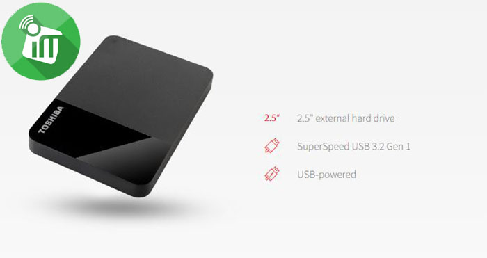 Toshiba Canvio Ready 2TB USB 3.2 Portable Hard Drive
