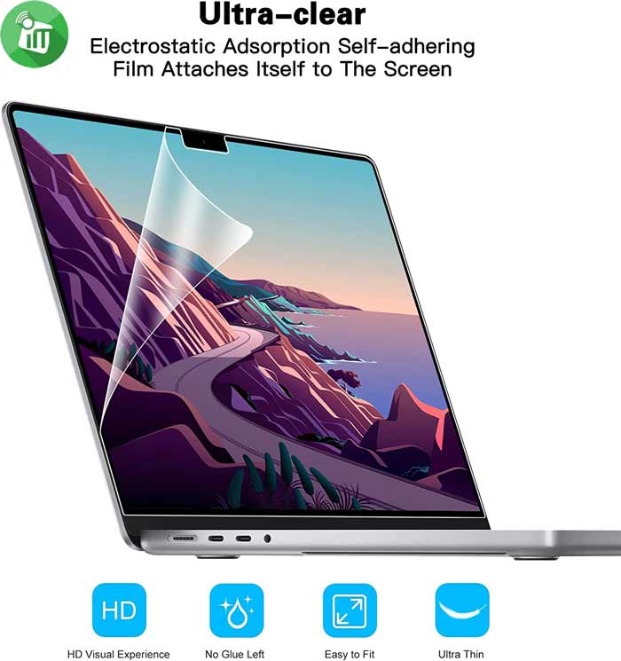 Vmax Crystal Clear Screen Protector For Macbook Pro 14
