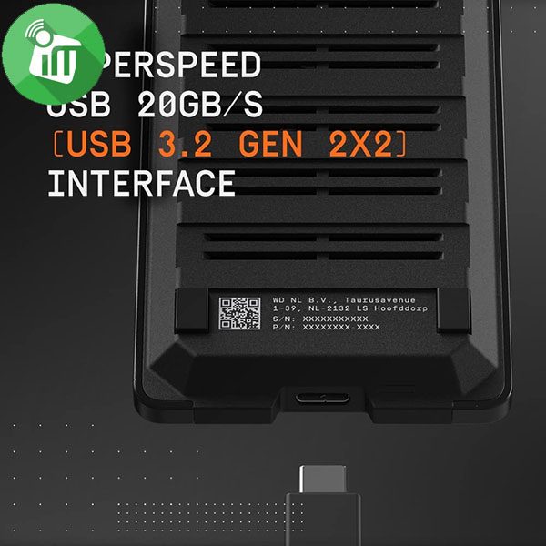 Western Digital Black P50 Game Drive USB 3.2 External SSD 500GB 2000MB/s