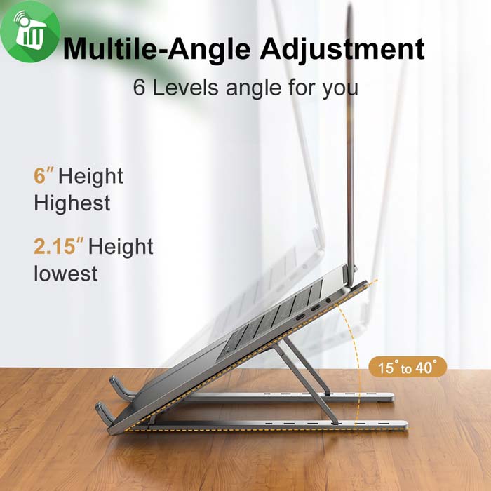 Aluminum Pocket Foldable Metal Laptop Stand