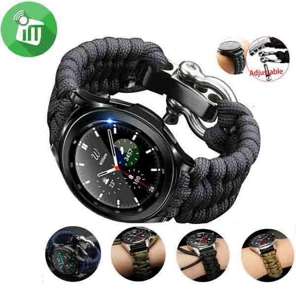 Braided Nylon Rope Bracelet Strap Band 22mm