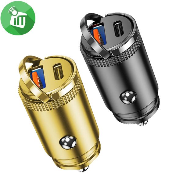 Budi CC630G USB-C PD + USB-A Dual Port 30W Fast Car Charger