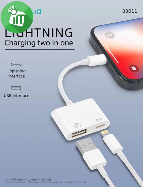 COTEetCI 33011 Lightning 2 in 1 OTG Adapter
