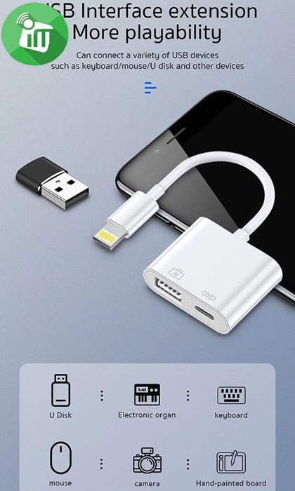 COTEetCI 33011 Lightning 2 in 1 OTG Adapter