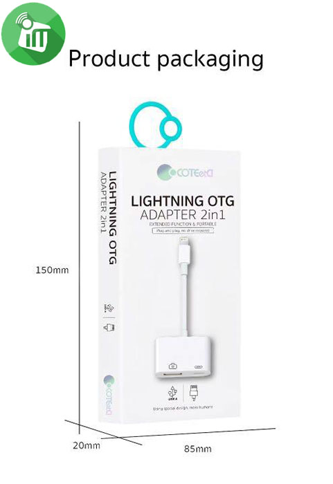 COTEetCI 33011 Lightning 2 in 1 OTG Adapter