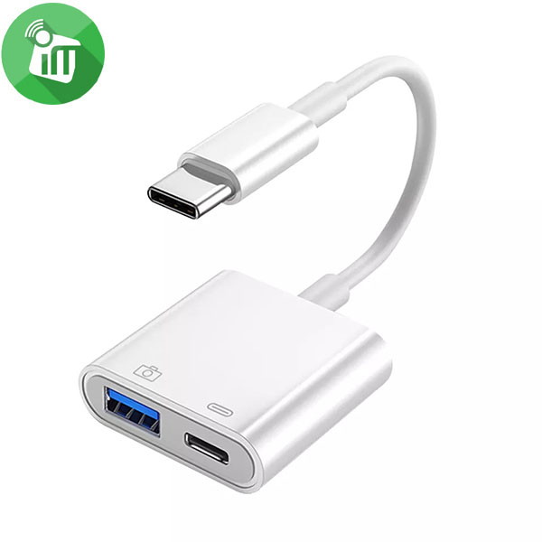 COTEetCI 33017 USB-C 2 in 1 OTG Adapter