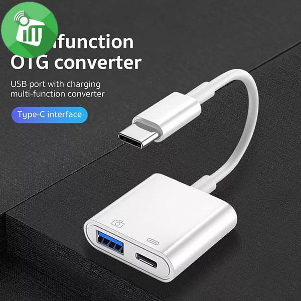 COTEetCI 33017 USB-C 2 in 1 OTG Adapter