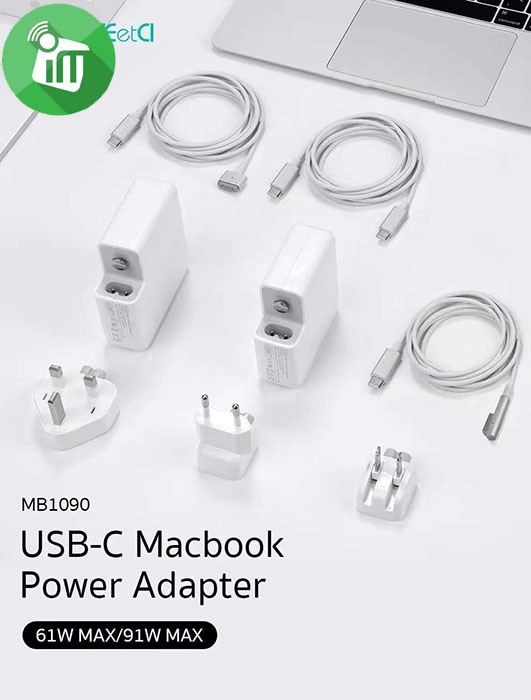 COTEetCI MB1090 61W USB-C Power Adapter With Cable USB-C to USB-C
