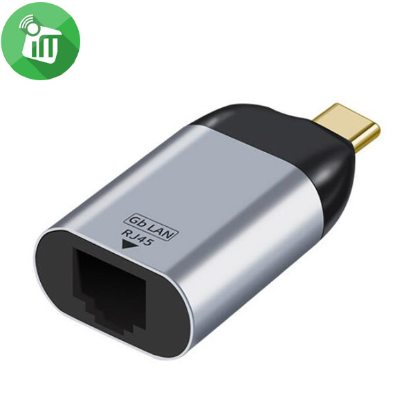 Ultra Mini USB-C (Male) to RJ45 Gigabit Ethernet (Female) Adapter