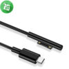 USB-C Power Supply Charger Adapter 65W 15V 3A PD Fast Cable for Microsoft Surface (150cm)