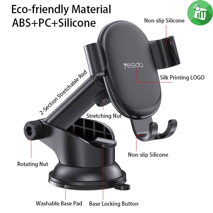 Yesido C120 Windshield Suction Cup Car Holder