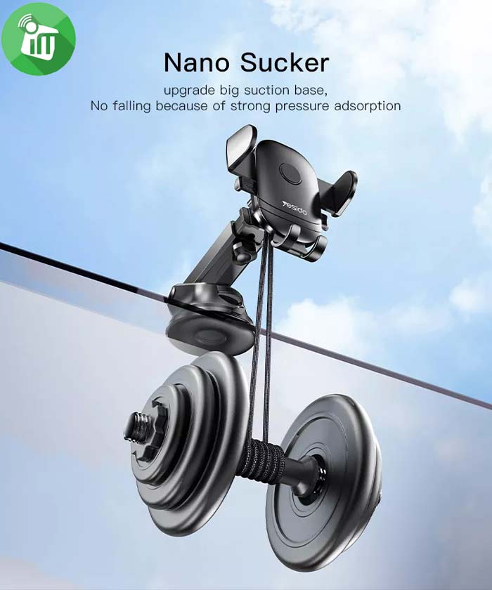 Yesido C138 Adjustable Clip Suction Cup Car Holder