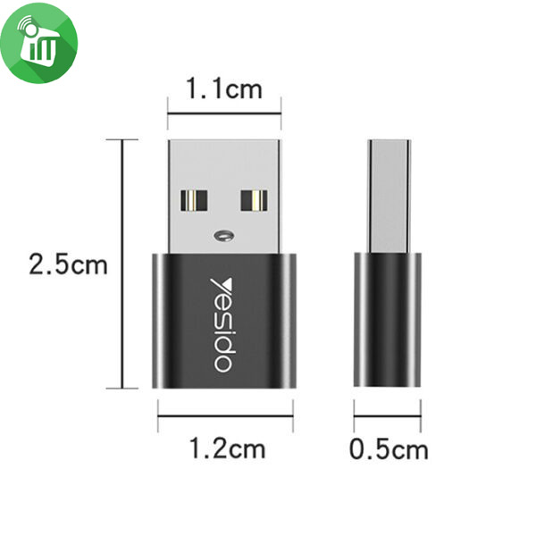 Yesido GS09 USB 3.0 Male to USB-C Female OTG Adapter