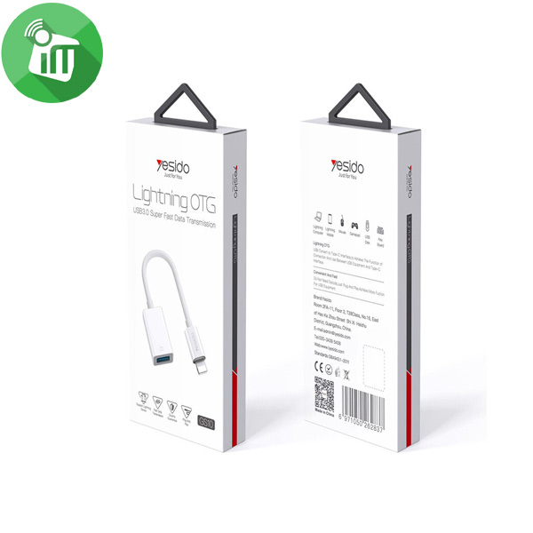 Yesido GS10 Lightning To USB-A 3.0 OTG Adapter (15CM)