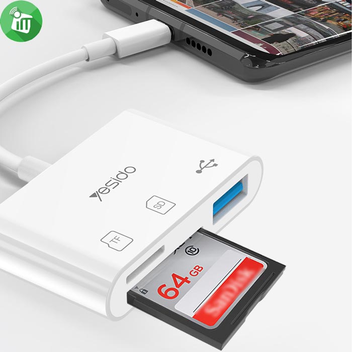Yesido GS16 USB-C 3 in 1 OTG Card Reader