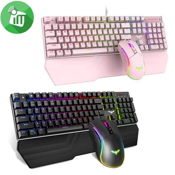 Havit KB389L Wired RGB LED Gaming Mechanical Keyboard Combo