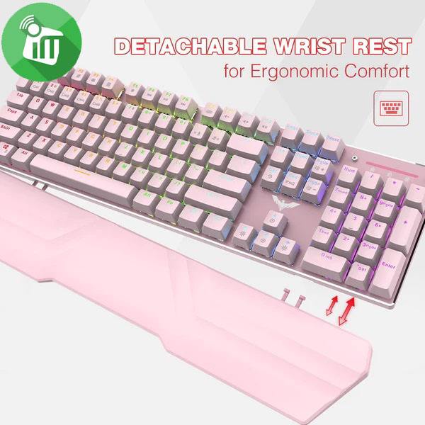 Havit KB389L Wired RGB LED Gaming Mechanical Keyboard Combo