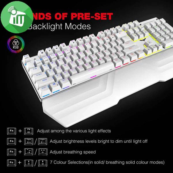 Havit KB389L Wired RGB LED Gaming Mechanical Keyboard Combo