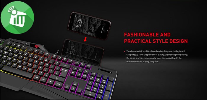 Havit KB488L Wired Multi-function RGB LED Gaming Keyboard-AR