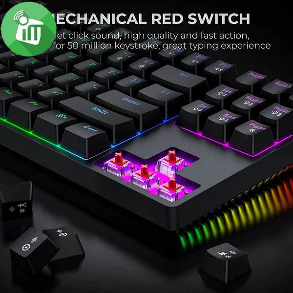 Havit KB489L Wired RGB LED Gaming TKL Mechanical Keyboard