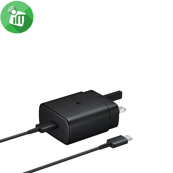 Samsung 45W USB-C Super Fast Charger Travel Adapter (UK) With Cable USB-C TO USB-C (5A /1m)
