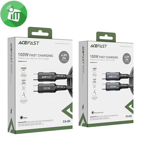 ACEFAST C4-03 USB-C to USB-C 100W Charging Data Cable (2m/6.56ft)