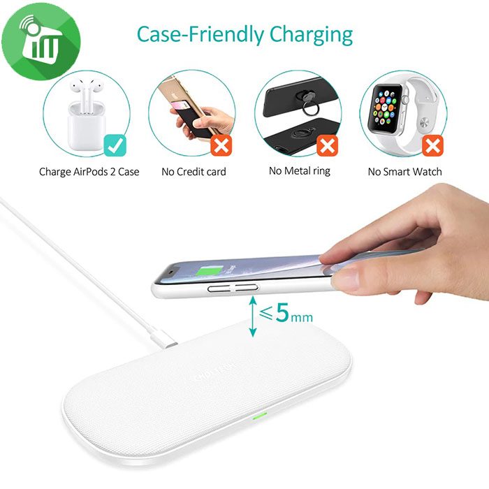 Choetech T535-S 5 Coil Dual Fast Wireless Charger