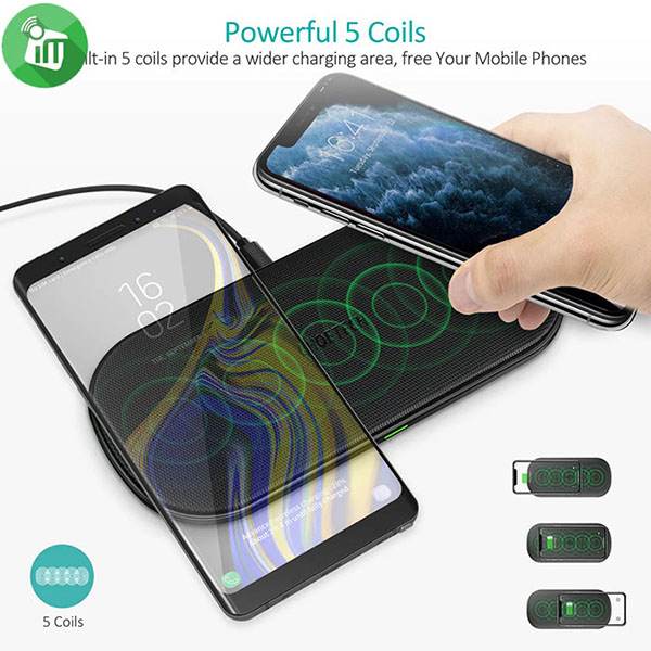 Choetech T535-S 5 Coil Dual Fast Wireless Charger
