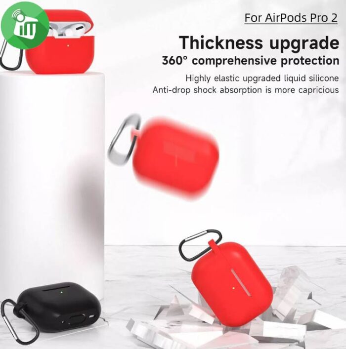 Pod Pocket Silicone Cover For Apple Airpods Pro 2 With Keychain