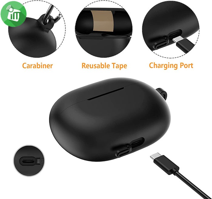 Pod Pocket Silicone Cover For Xiaomi Buds 3 with Keychain