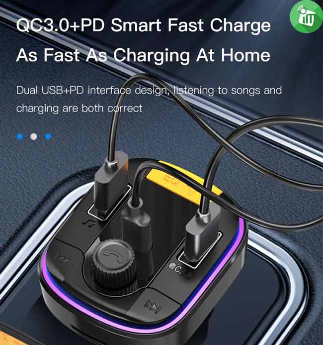 Yesido Y45 43W PD + QC3.0 FM Transmitter Car Charger