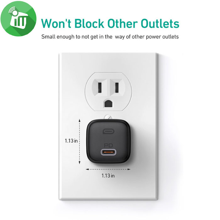 Aukey PA-B1 Omnia Mini 20W USB-C PD Power Adapter (24 Months Warranty)
