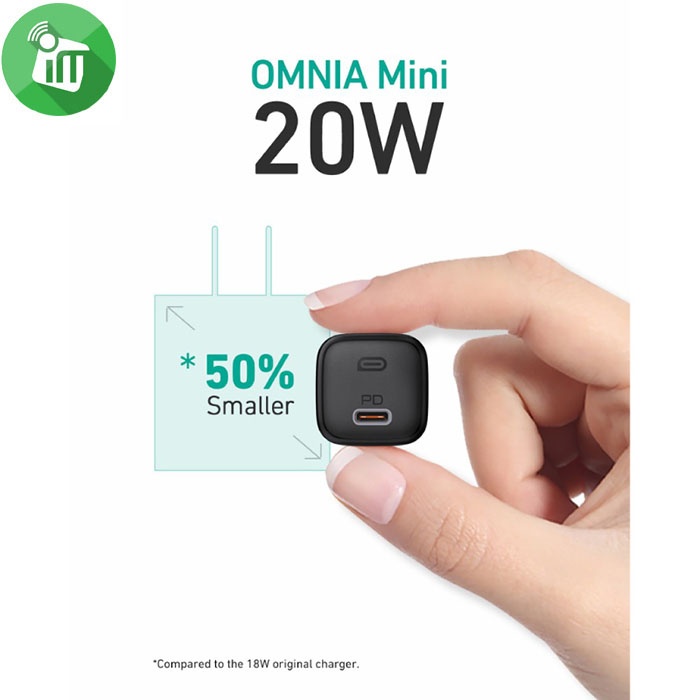Aukey PA-B1 Omnia Mini 20W USB-C PD Power Adapter (24 Months Warranty)